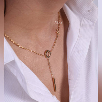 Looped Thread Charm Necklace