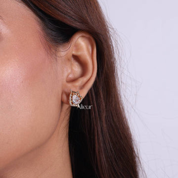 Stone Leaf Earrings