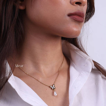 Flutter White Butterfly Neckchain