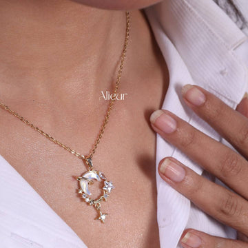 Half Moon Charm Necklace