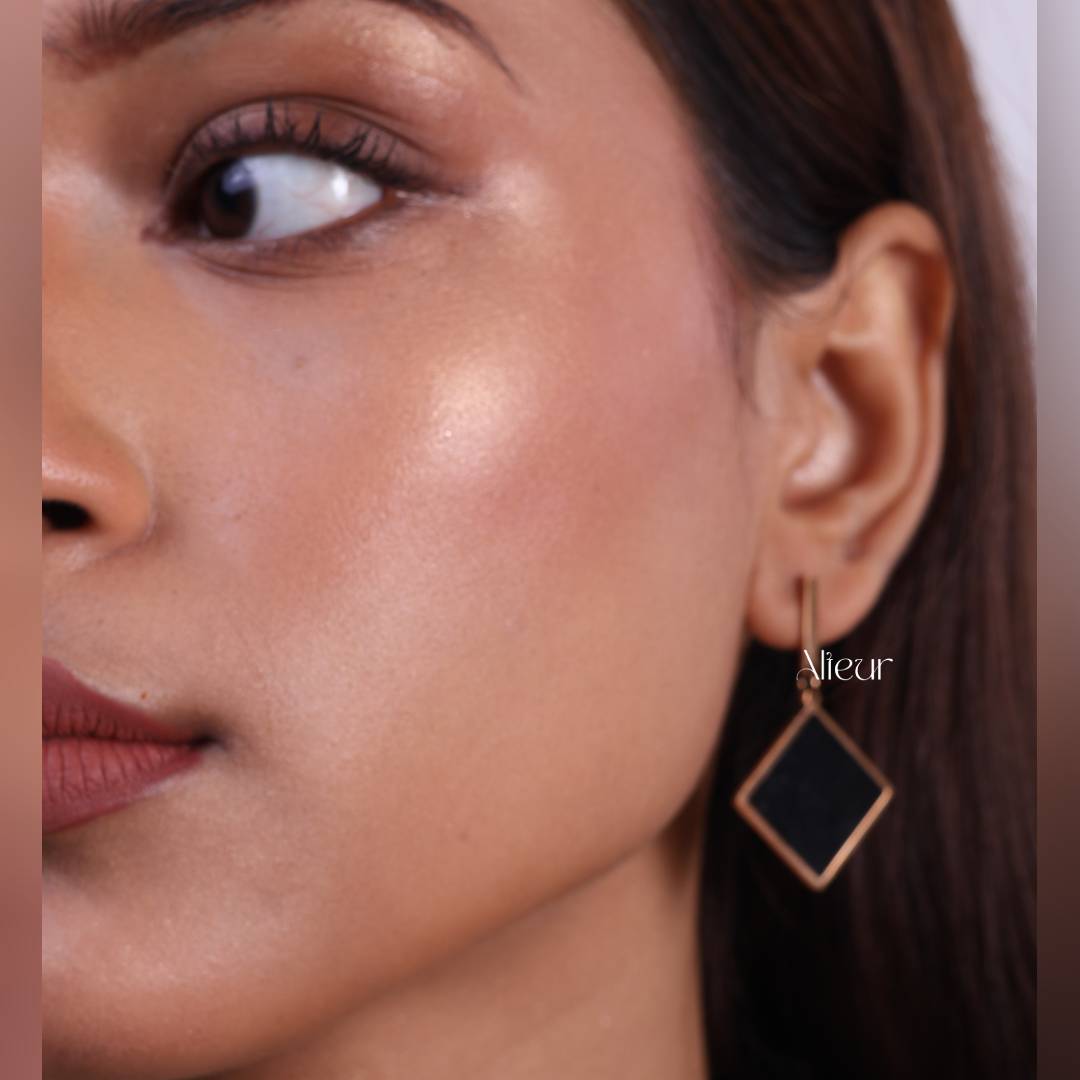 Black Prism Earrings