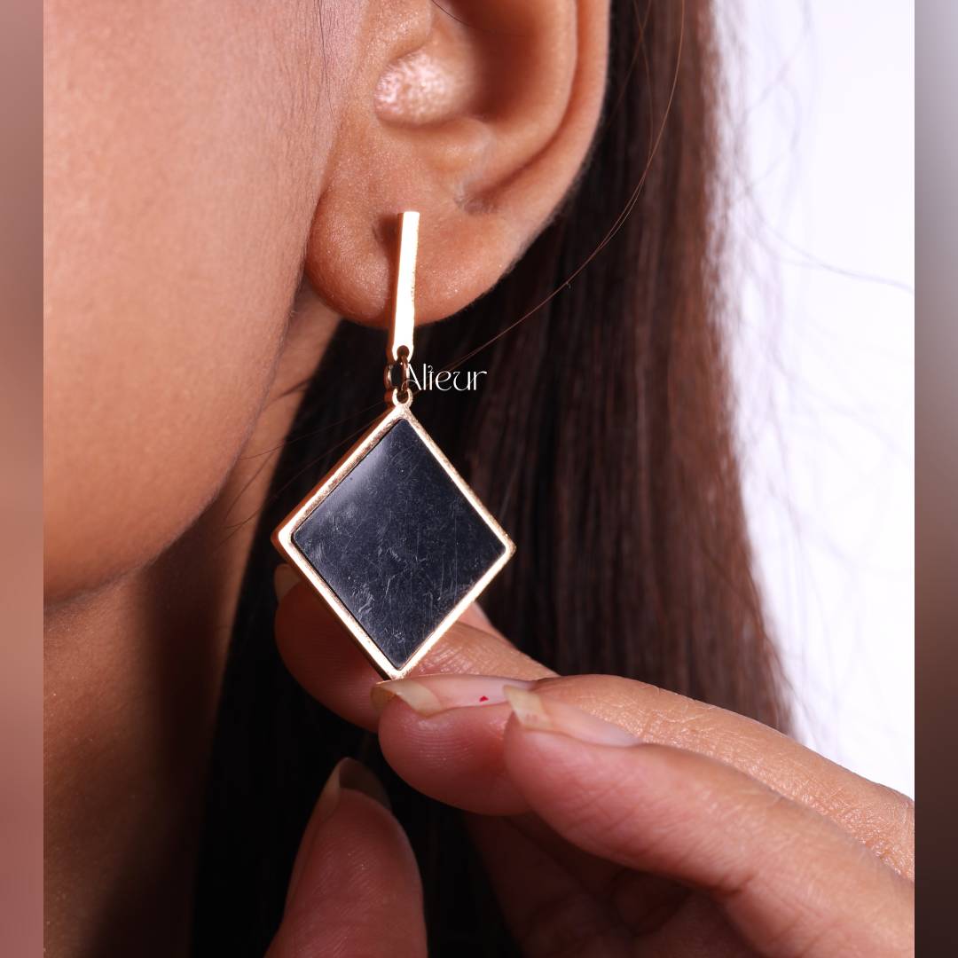 Black Prism Earrings
