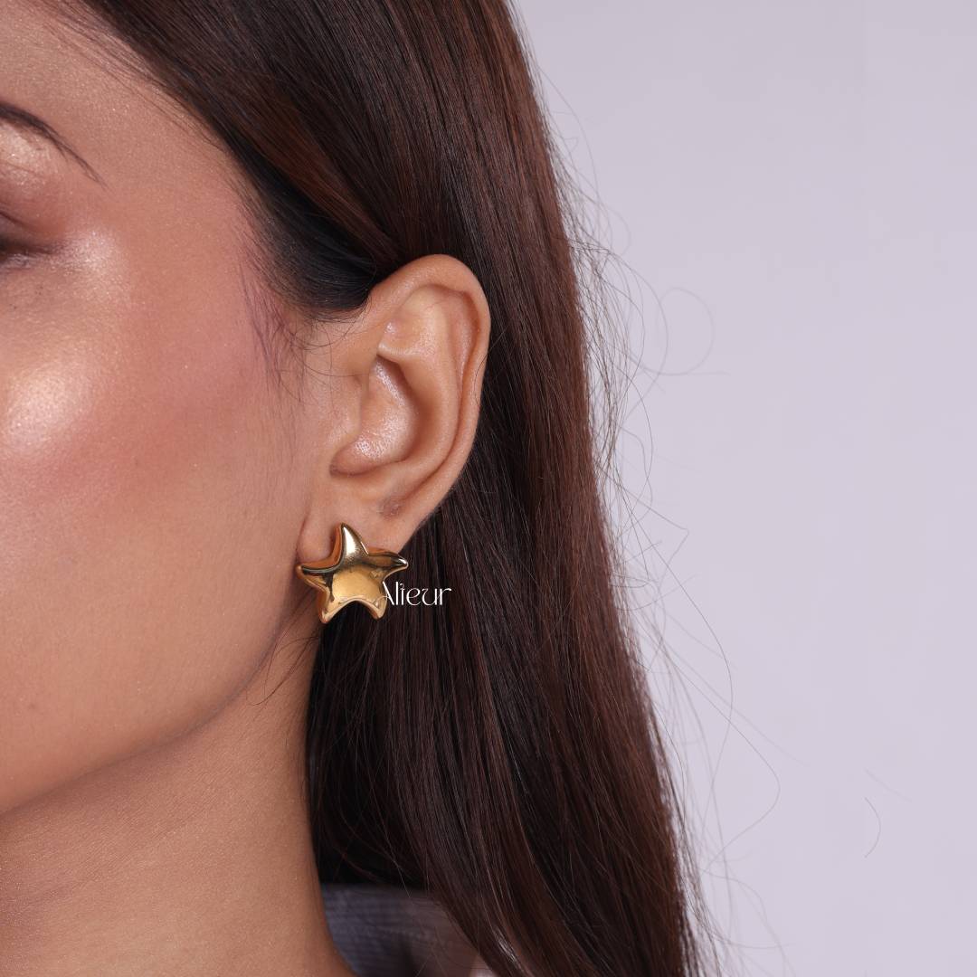 Golden Star Earrings